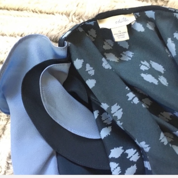 Anthropologie Odille blue ruffle shoulder tunic dress - Picture 8 of 8